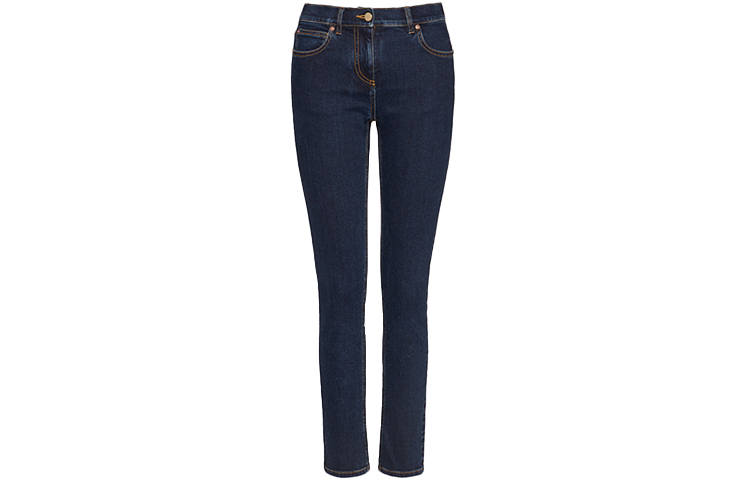 Valentino Jeans Women's Blue Moderate Slim Fit Pants