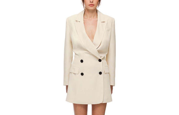 Self-portrait Self portrait Long Sleeved Dress Women's Beige