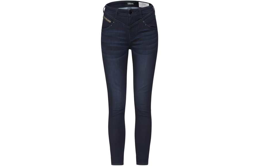 EVISU Little Gull Embroidery Slim Fit Pencil Thickened And Fleece Lined Slimming Jeans Women's