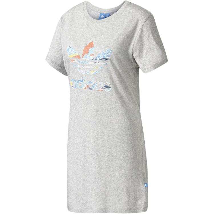 Adidas Originals Short Sleeved Dress Women's Gray
