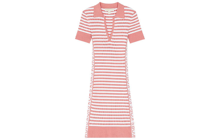 MICHAEL KORS Short Sleeved Dress Women's Pink/White