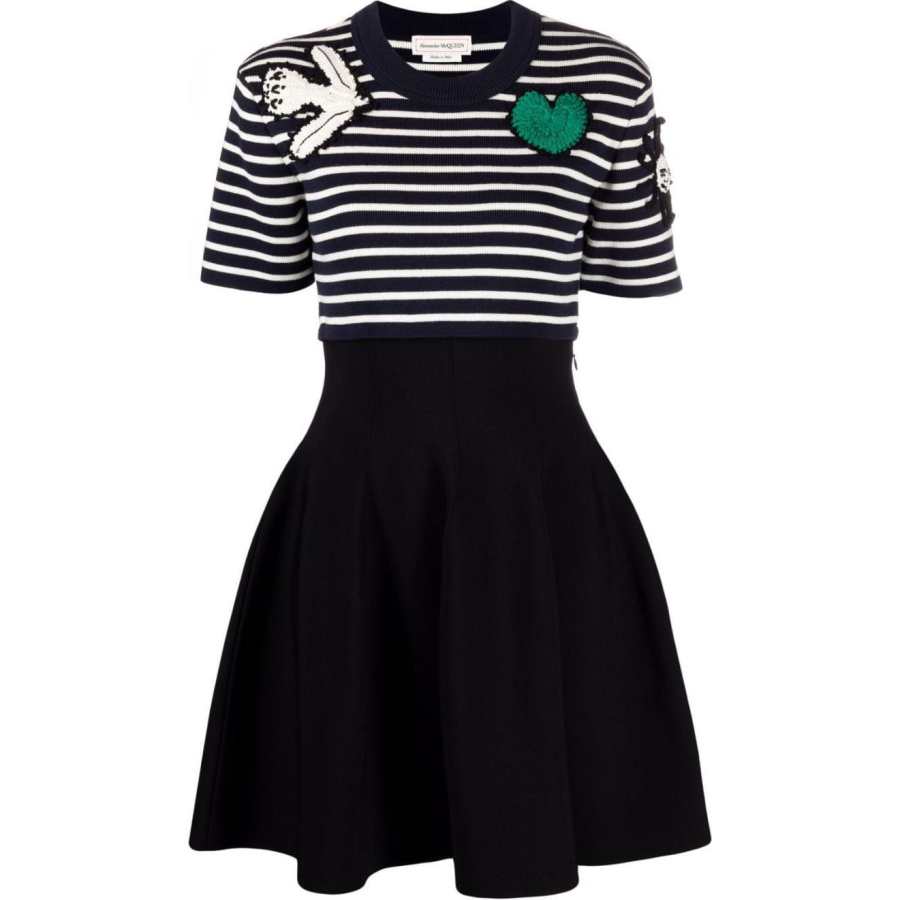 Alexander McQueen Short Sleeved Dress Women's Black