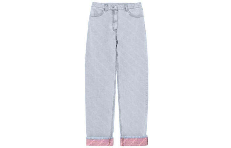 WE11DONE Jeans Women's Blue Moderate Straight Fit Pants