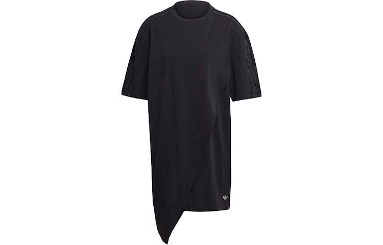 Adidas Originals Short Sleeved Dresses Women's Black Crew Neck Moderate Short