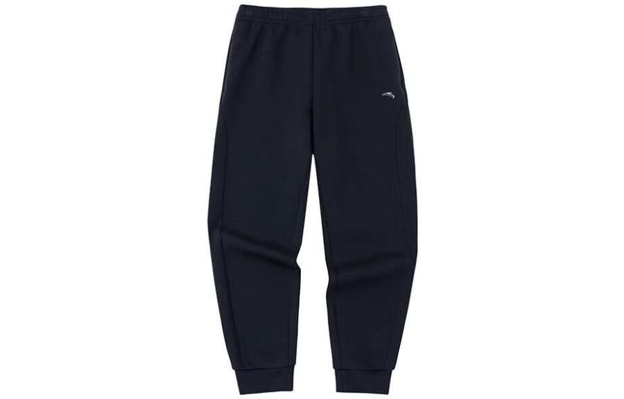 ANTA Variety Training Collection Knitted Sweatpants Women's Black Moderate Cuffed Pants