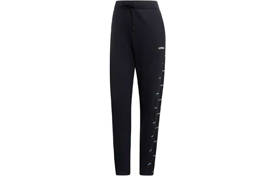 Adidas Adidas Sportwear Knitted Sweatpants Women's Black Moderate Straight Fit Pants