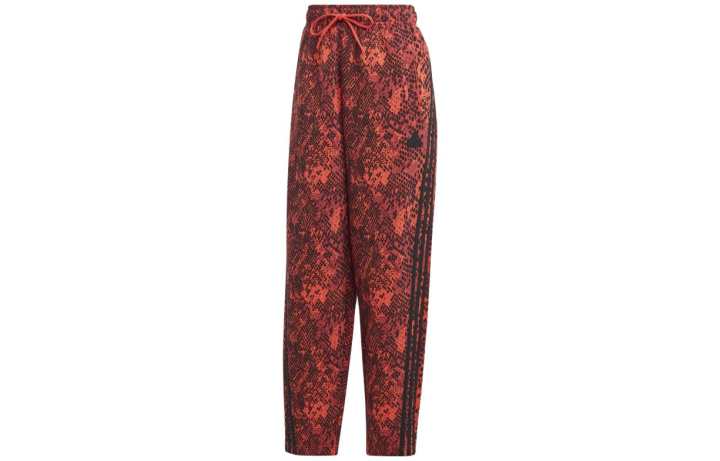 Adidas Adidas Knitted Sweatpants Women's Red Moderate Tapered Pants