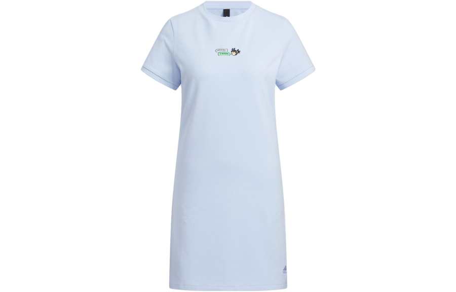 Adidas Adidas Short Sleeved Dress Women's Light Pink Blue