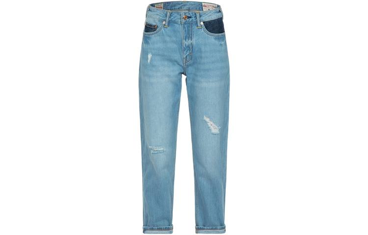 EVISU Jeans Women's Denim Blue Moderate Slim Fit Pants