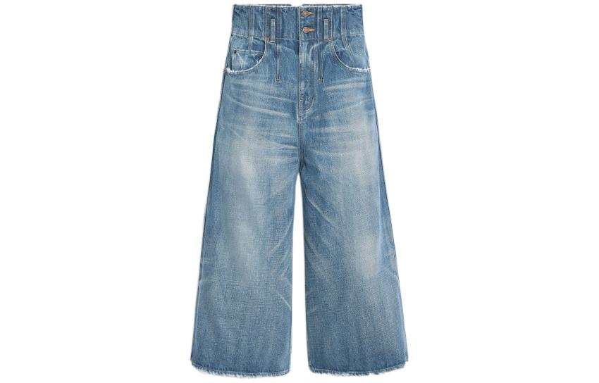 CELINE Jeans Women's Blue Moderate Wide Leg Pants