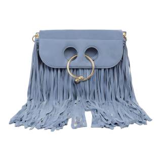 JW Anderson Suede Portable Crossbody Bag, Shoulder Bag Medium Women's Blue