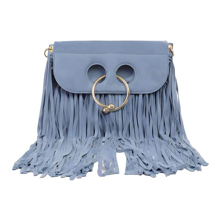 JW Anderson Suede Portable Crossbody Bag, Shoulder Bag Medium Women's Blue