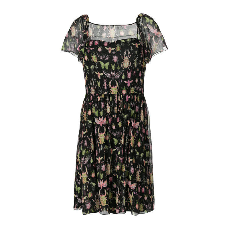 RED VALENTINO Short Sleeved Dress Women's Black