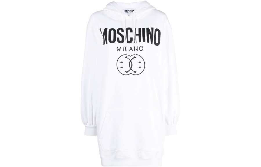 MOSCHINO Long Sleeved Dresses Women's White Hooded