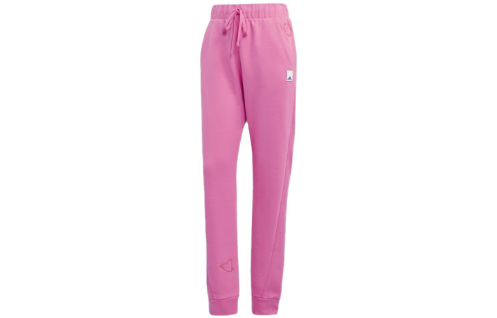 Adidas Adidas Knitted Sweatpants Women's Pink Moderate Cuffed Pants
