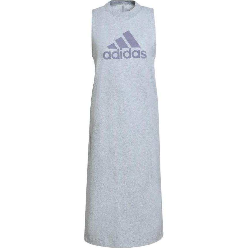 Adidas Adidas Sleeveless Dresses Women's Gray Crew Neck Moderate Long