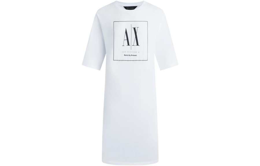 ARMANI EXCHANGE ARMANI EXCHANGEAE SS23 Short Sleeved Dress Women's White