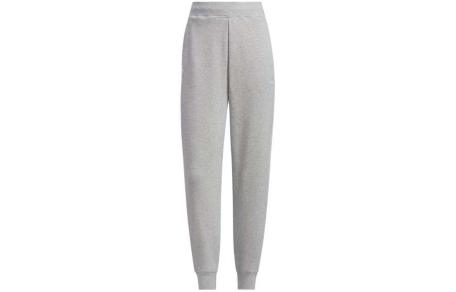 Adidas Adidas Three Stripe Terry Tapered Pants Knitted Sweatpants Women's Gray
