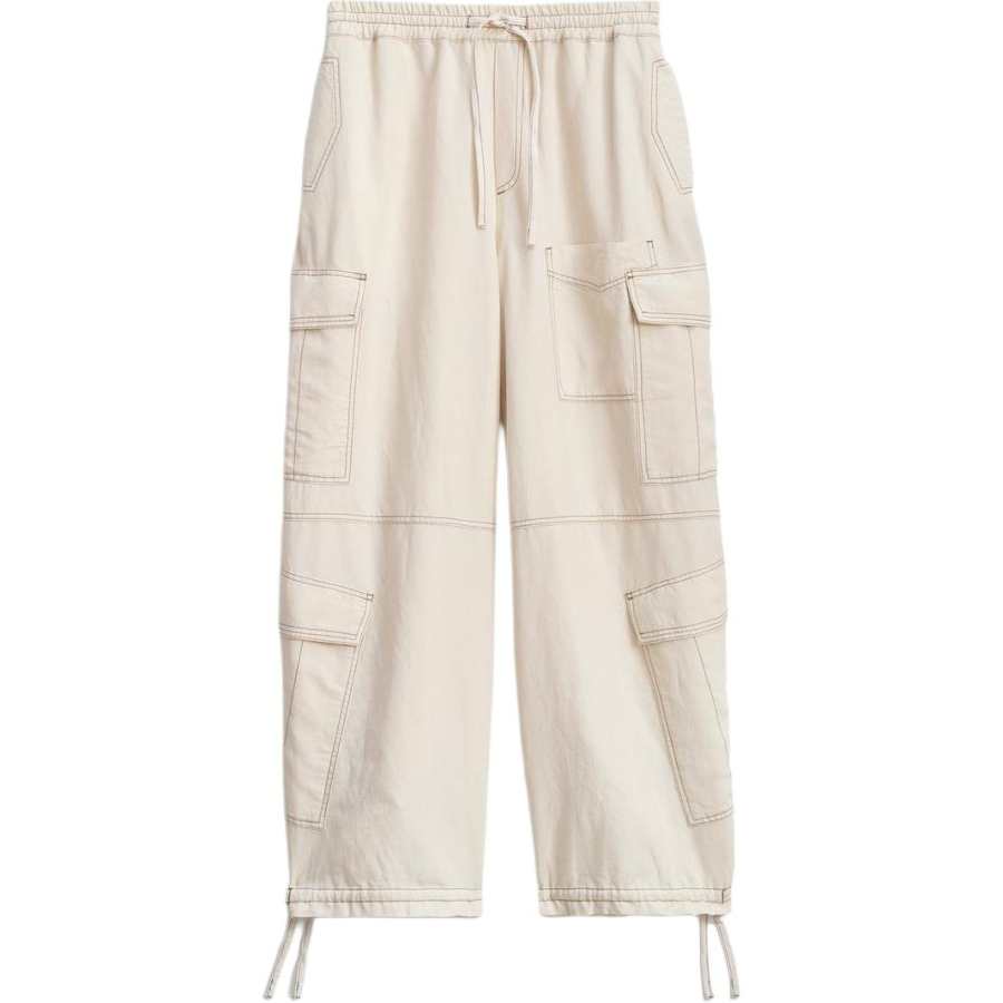 ZARA ZARA Cargo Pants Men's Raw White