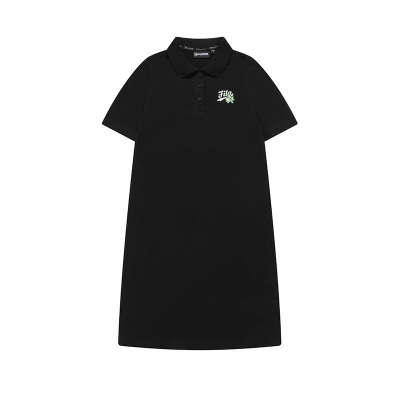 FILA FUSION SS24 Short Sleeved Dress Women's Jet Black