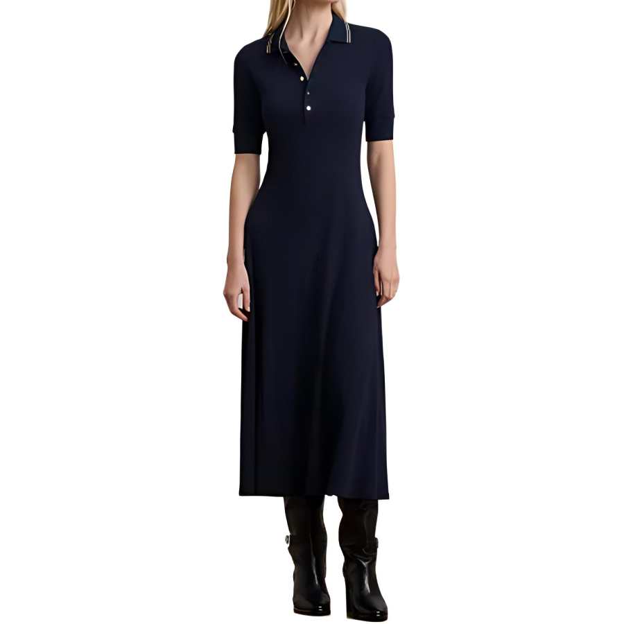 Polo Ralph Lauren Short Sleeved Dress Women's Marine Blue