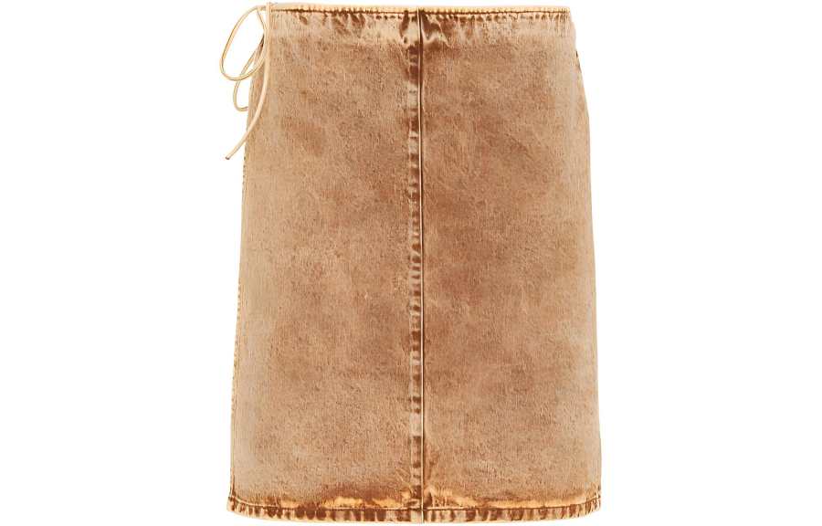 MIU MIU Denim Long Skirts Women's Brown Moderate
