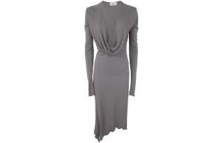 Blumarine Cowl neck Asymmetric Midi Dress