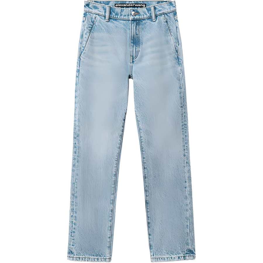 Alexander Wang Jeans Women's Blue Moderate Straight Fit Pants