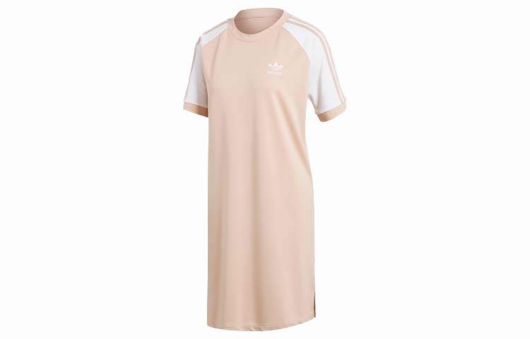 Adidas Originals Raglan Dress Short Sleeved Dress Women's Pearl Smoke Gray