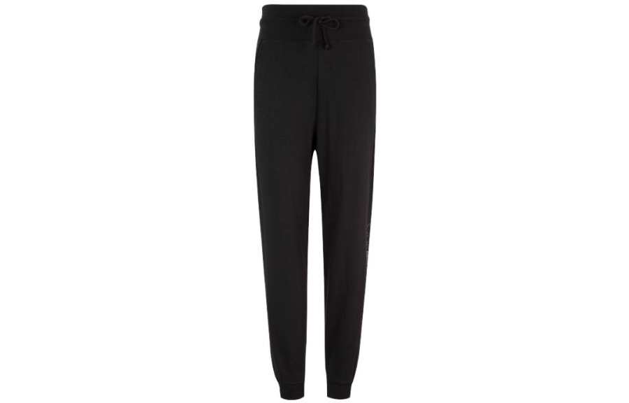 Calvin Klein Knitted Sweatpants Women's Black Thickened Cuffed Pants