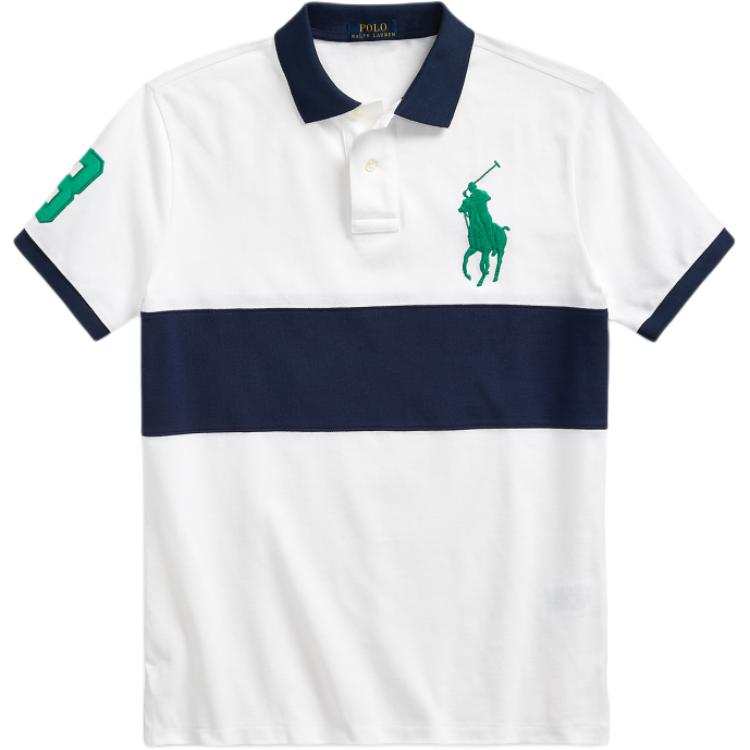 Polo Ralph Lauren Big Pony SS24 Polo Shirt Custom Slim Fit Men's White