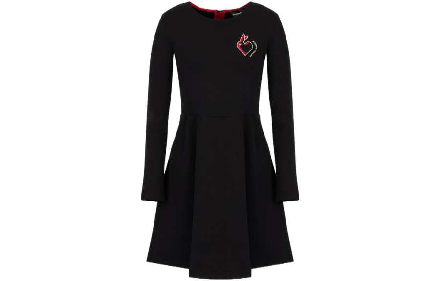 EMPORIO ARMANI SS23 Long Sleeved Dress Women's Black