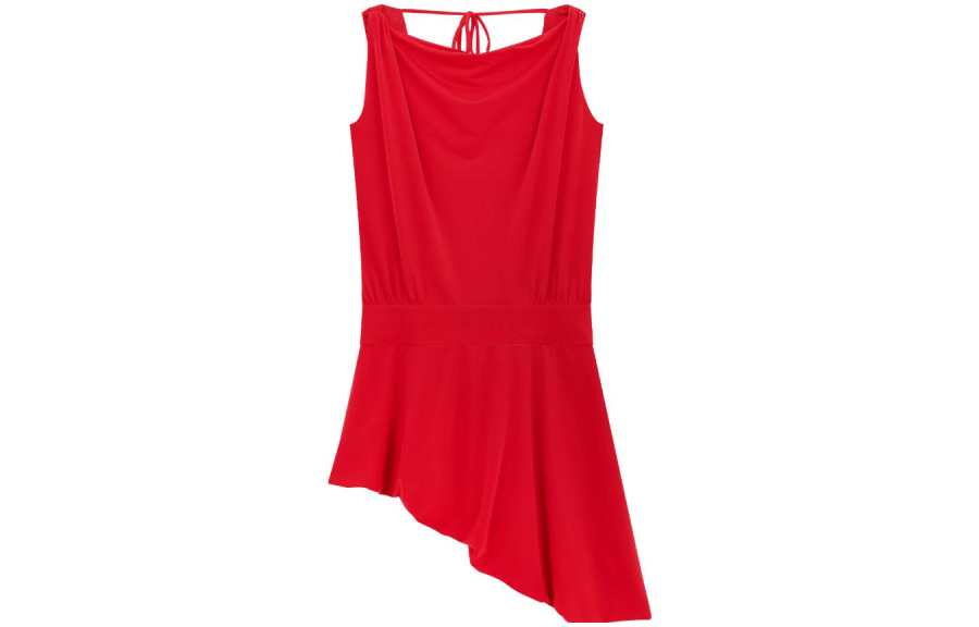 WE11DONE SS23 Sleeveless Dresses Women's Red Crew Neck Moderate Long Skirt
