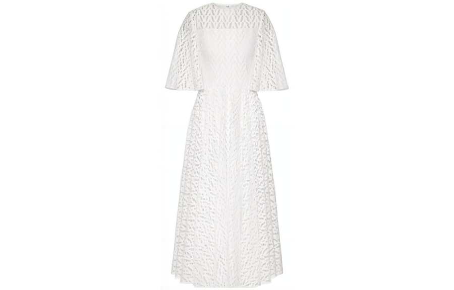 Valentino SS22 Short Sleeved Dress Women's White