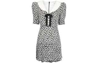 Alessandra Rich Short Sleeved Dresses Women's Black V Neck
