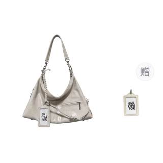 CULTIVATOR Pu Shoulder Bag, Crescent Bag, Shoulder Bag Large Unisex Beige/Brown/Black/Red