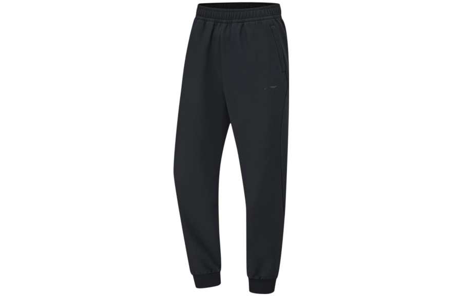 Li-Ning Li Ning Fitness Series Solid Color Elastic Cuff Casual Versatile Fleece Lined Thermal Water Repellent Loose Fit