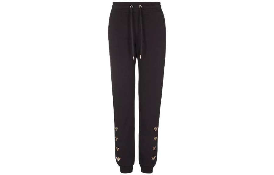 EMPORIO ARMANI SS23 Knitted Sweatpants Women's Black
