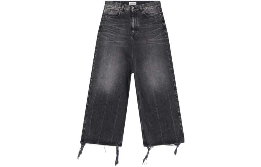 Balenciaga Jeans Women's Black Moderate Wide Leg Pants