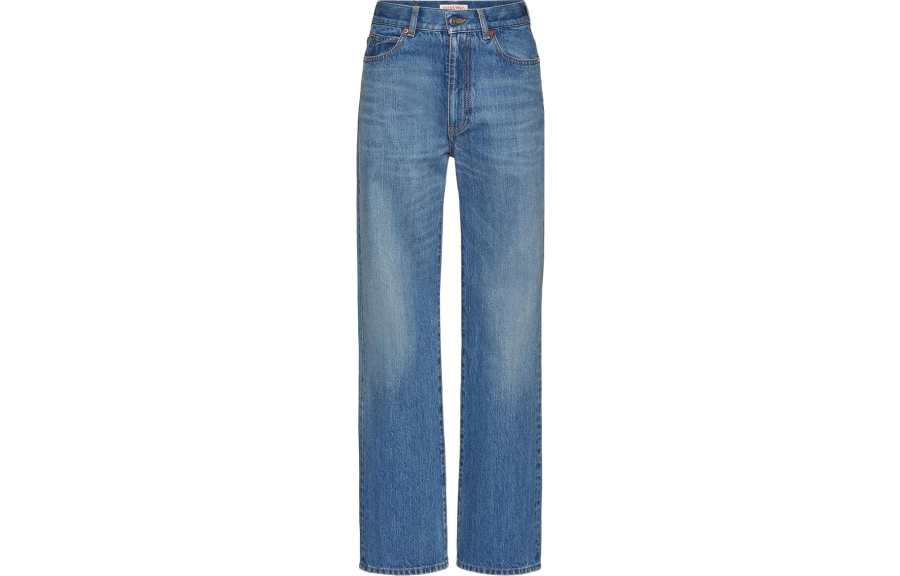 Valentino photograph-patch straight-leg jeans