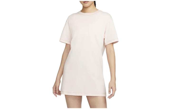 Nike Nike Short Sleeved Dresses Women's Pink Crew Neck Moderate Short