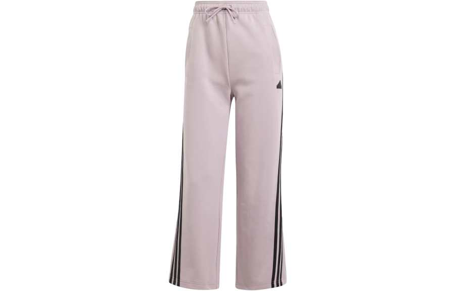 Adidas Adidas Future Icons 3 Stripes Open Hem Joggers Knitted Sweatpants Women's Light Purple