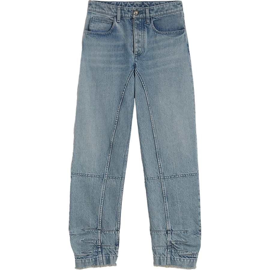 Jil Sander Tapered-Leg Frayed-Hem Jeans
