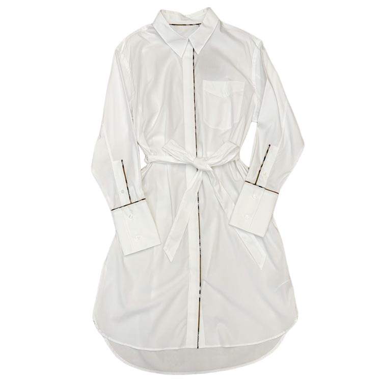 Burberry Long Sleeved Dress Women's White
