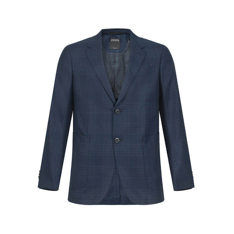 Ermenegildo Zegna SS25 Business Suit Coat Men's Dark Blue