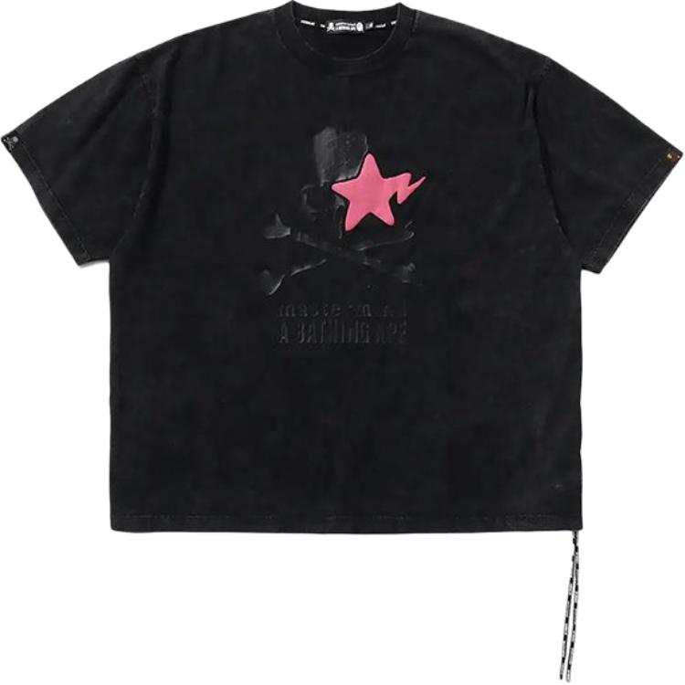 A BATHING APE Mastermind JAPAN Collaboration SS25 T Shirt Unisex Black