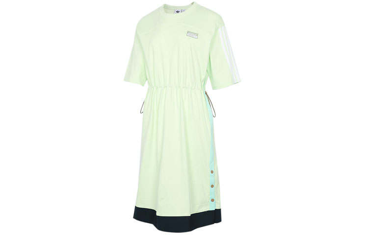 Adidas Originals Short Sleeved Dress Women's Light Pink Green