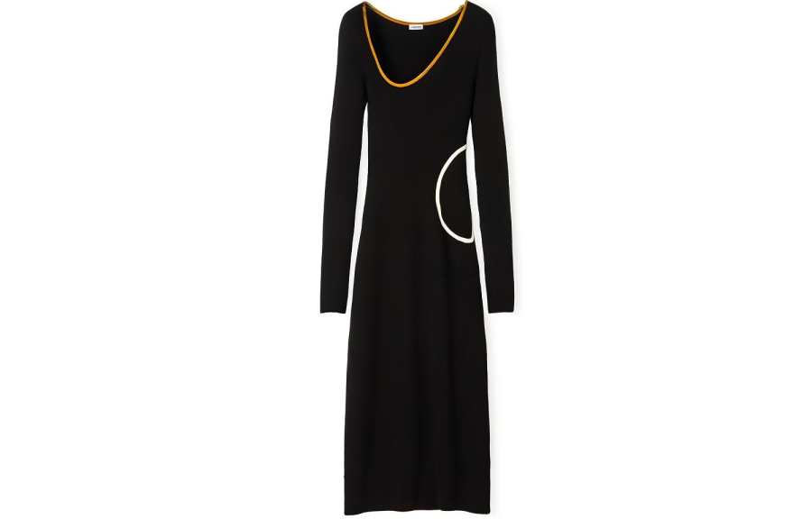 LOEWE SS22 Long Sleeved Dress Women's Black