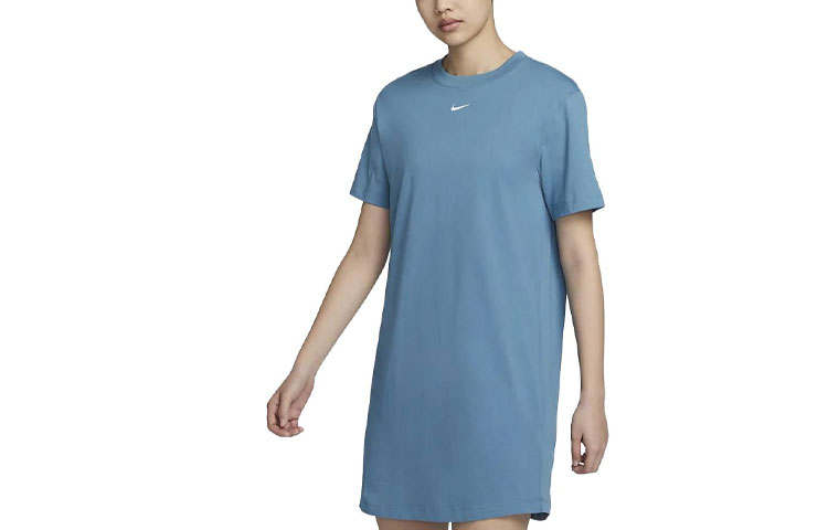 Nike Nike Sportswear Essentials Short Sleeved Dress Women's Aqua Green