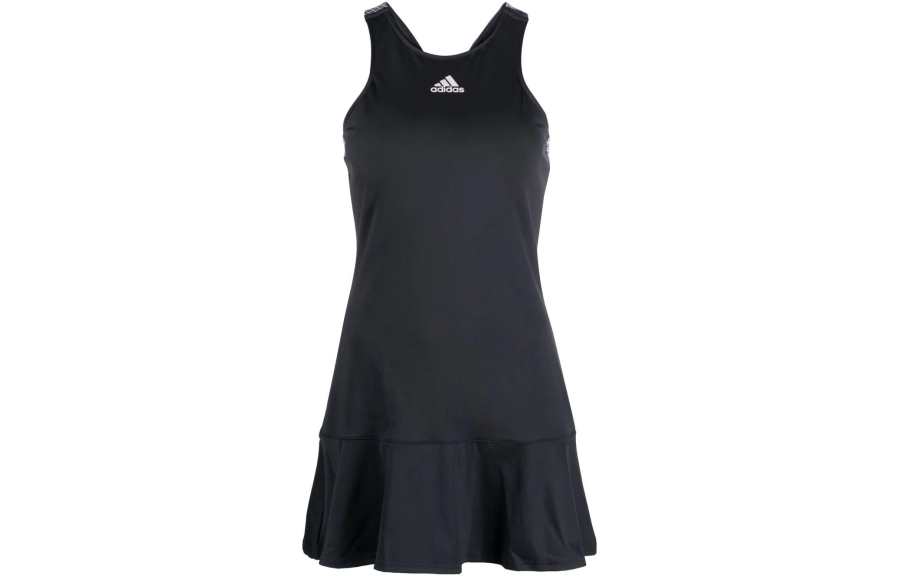Adidas Adidas Sleeveless Dresses Women's Black Crew Neck Moderate Short